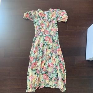 Faithfull the brand v neck midi dress